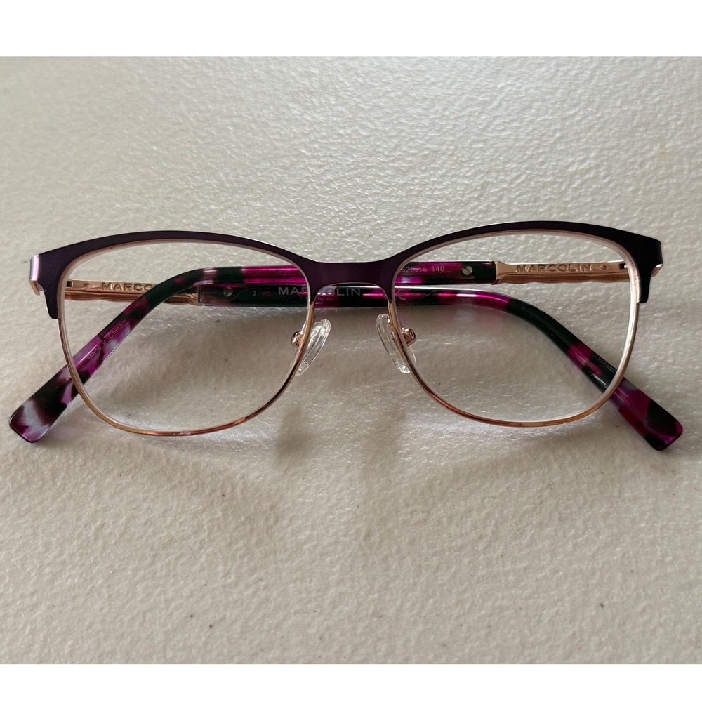 Marcolin Womens Eyeglasses MA5026 082 Matte Violet Cateye 52‎ 15 140
